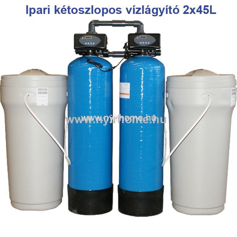 Bluesoft 180D1/63 ipari iker vízlágyító 2x45L 1 ipari ketoszlopos vizlagyito 2x45L