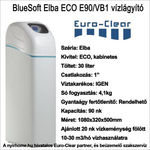 Euro-Clear BlueSoft Eco E90/VB1 háztartási vízlágyító berendezés