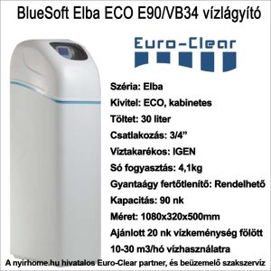 Euro-Clear Bluesoft Elba ECO E90 VB34 vízlágyító