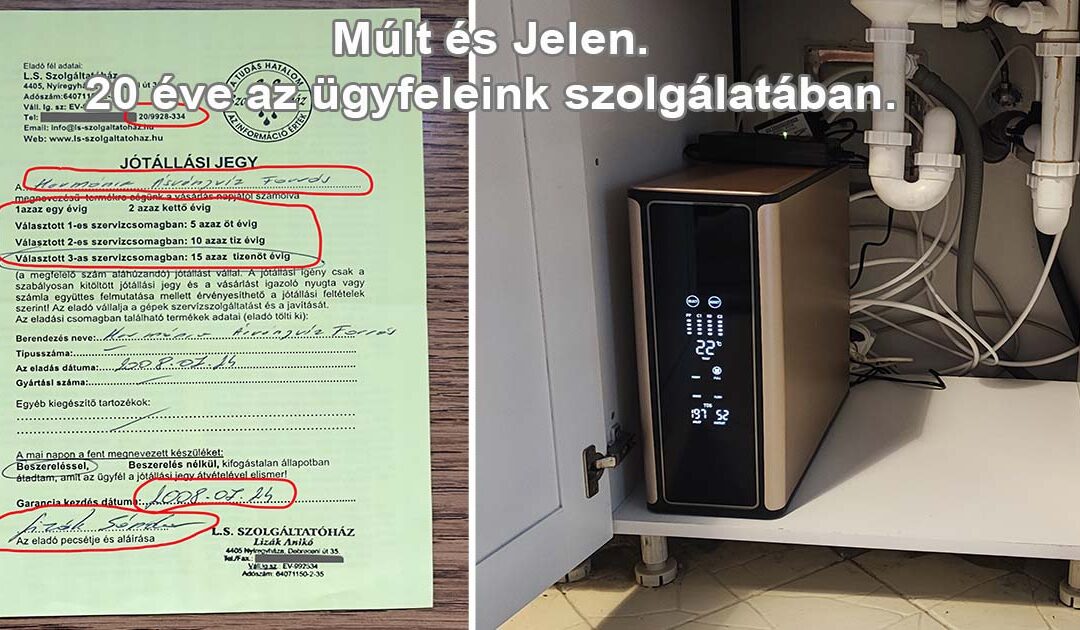 nyirhome.hu, víztisztító garancia mult és jelen, ro800
